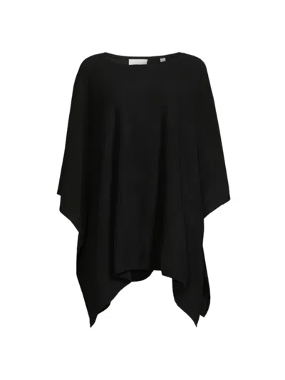 Shop Vince Women's Cashmere Reversible Poncho In Black