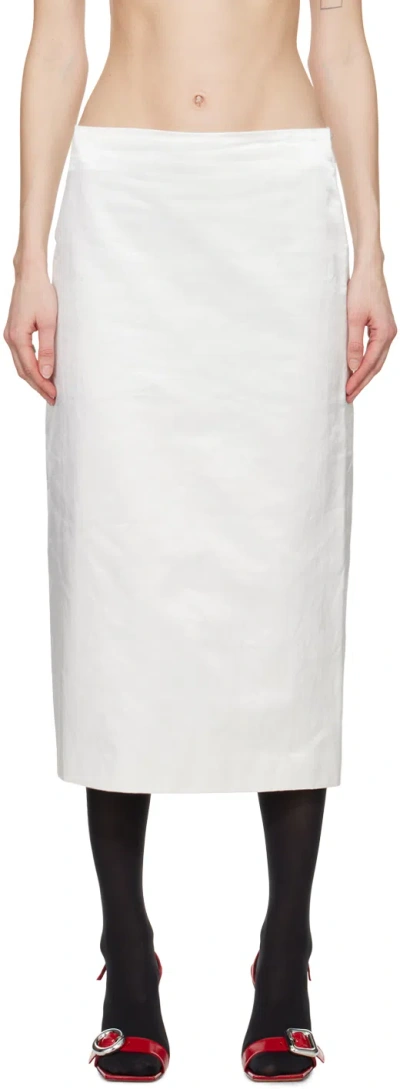 Shop Sportmax White Cellula Maxi Skirt In 1 White