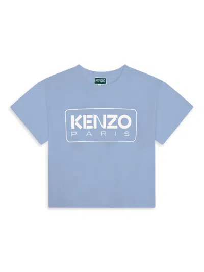 Shop Kenzo Little Boy's & Boy's Logo T-shirt In Pale Blue