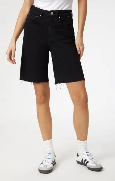 Shop Mavi Selina Shorts In Black Denim