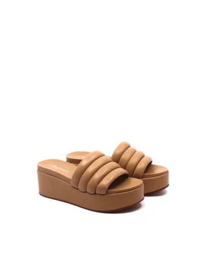 Shop J/slides Quirky Sandals In Nude Leather In Brown