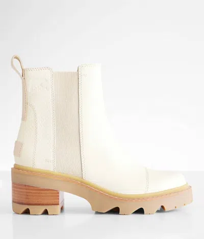 Shop Sorel Women's Joan Now Chelsea Boots In Bleached Ceramic/gum In White