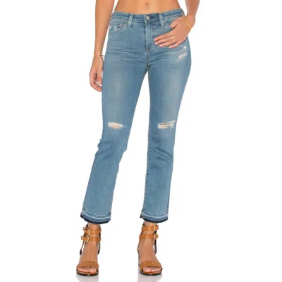 Shop Ag Women Jodi Cropped Denim Jeans In 18 Years Sunbeam Flair In Blue