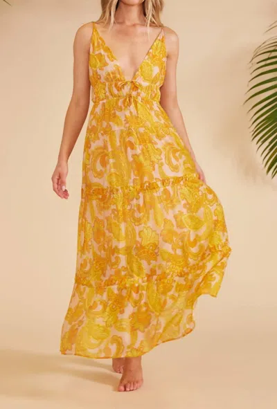Shop Minkpink Blaise Sundress In Paisley In Yellow