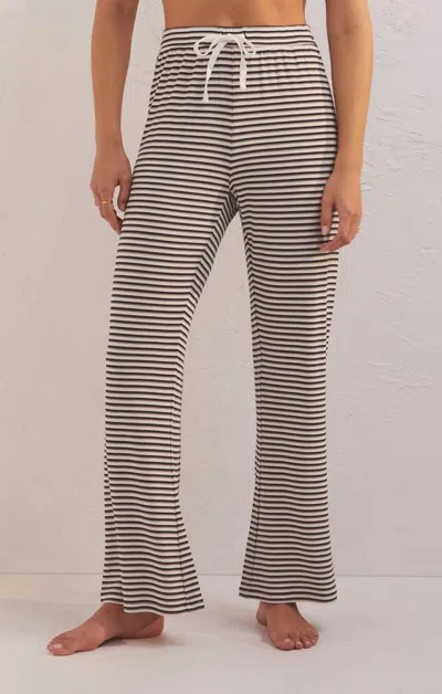 Shop Z Supply Lounger Stripe Pant In Black In White