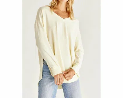 Shop Z Supply V-neck Weekender Sweater In Sunrise In Yellow