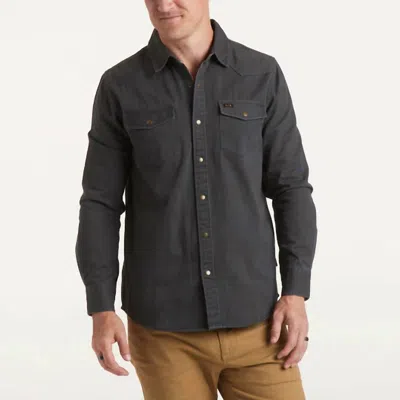 Shop Howler Brothers Sawhorse Work Shirt In Crow Black
