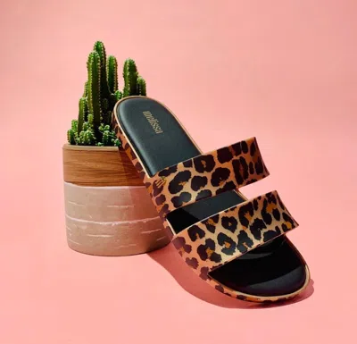 Melissa Women's Color Pop Slides In Black, Gold In Black