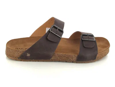 Shop Haflinger Wpmen's Andrea Leather Sandal In Brown In Black