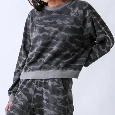 Shop Electric & Rose Women's Ronan Pullover In Shadow Camo In Grey
