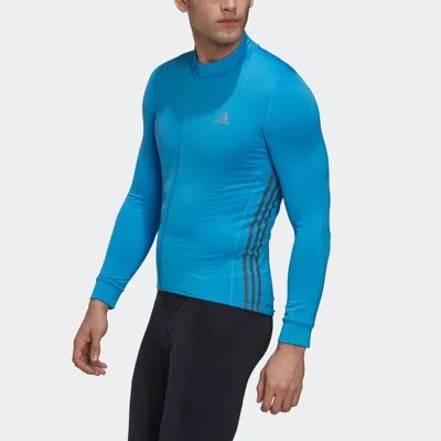 Shop Adidas Originals Men's Adidas The Cold. Rdy Long Sleeve Cycling Jersey In Blue