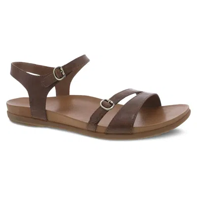 Shop Dansko Women's Janelle Strappy Leather Sandal In Tan In Brown