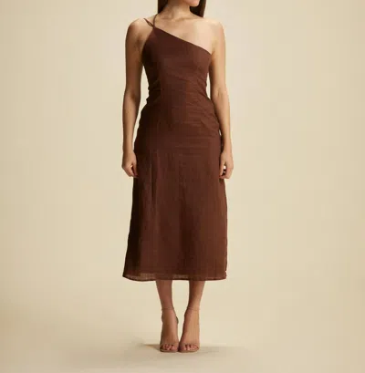 Shop Faithfull The Brand Soko Midi Dress In Chocolate In Brown