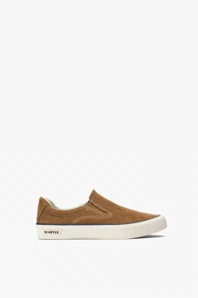 Seavees Women's Hawthorne Slip On Cordies Sneaker In Golden Brown Corduroy In Brown