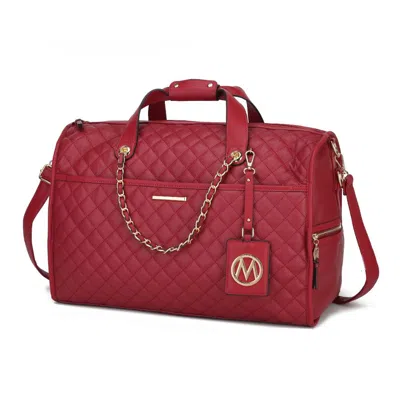 Shop Mkf Collection By Mia K Lexie Vegan Leather Women's Duffle In Red