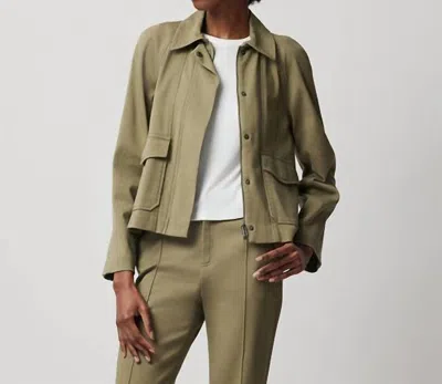 Shop Atm Anthony Thomas Melillo Washed Cotton Twill Swing Jacket In Oil Green