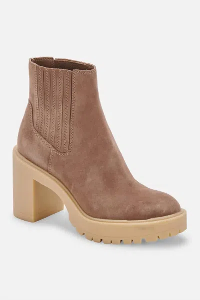 Shop Dolce Vita Caster H2o Boot In Mushroom Suede In Brown