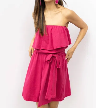 Shop Michael Stars Beverly Mini Dress In Sangria In Pink