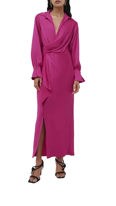Shop Jonathan Simkhai Talita Dress In Bougainvillea In Pink