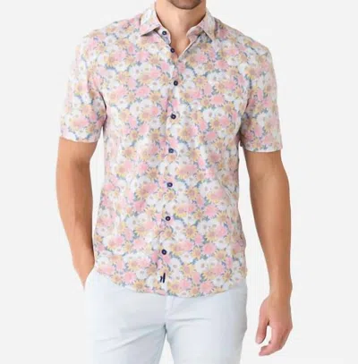 Shop Johnnie-o Jens Hangin' Out Button-down Shirt In Confetti In Pink