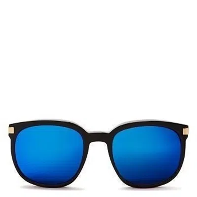 Shop Wildfox Geena Deluxe Sunglasses In Black In Blue