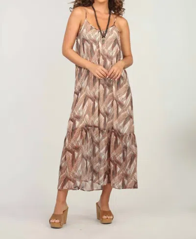 Shop Veronica M Zimba Maxi Dress In Tan In Beige