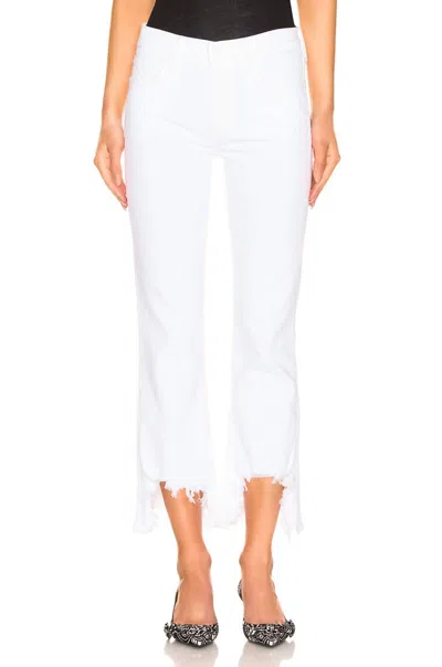 Shop Mother Dutchie Ankle Jaws Jeans In Almost Innocent In White