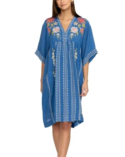 Shop Johnny Was Nalina Kimono Midi Dress In Blue Multi