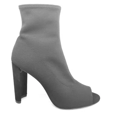 Shop Pelle Moda Hudson Heeled Bootie In Black Stretch In Grey