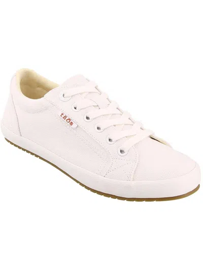 Shop Taos Star Womens Canvas Low Top Sneakers In White