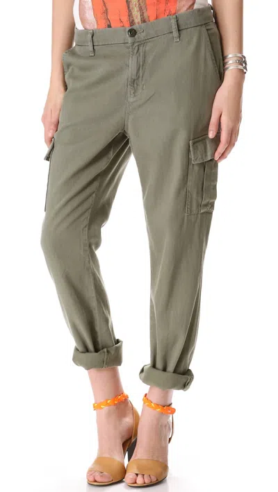Shop J Brand Croft Easy Cargo Pant In Olive Green In Grey