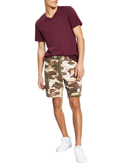 Shop Sun + Stone Mens Cotton Camouflage Cargo Shorts In Multi