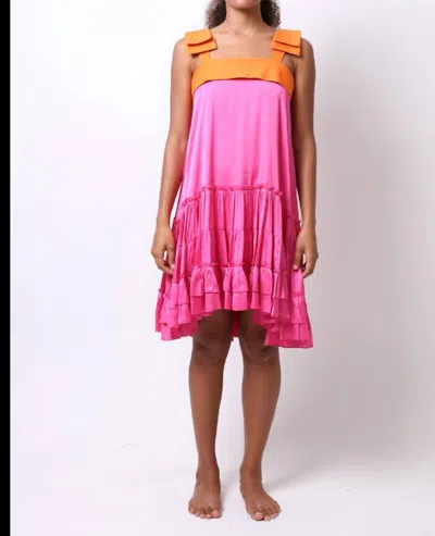Shop Kleid Paulina Mini Dress In Pink/orange