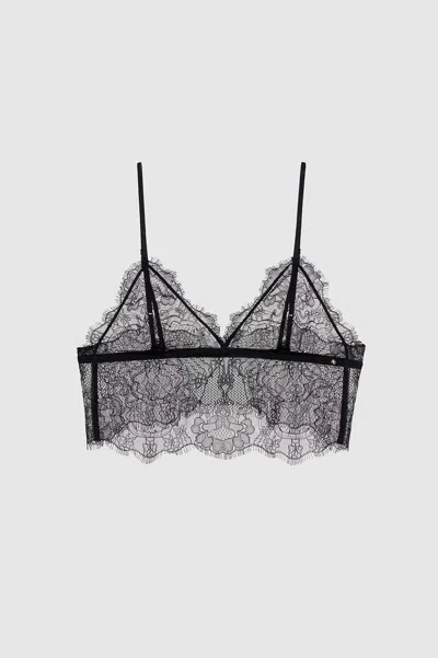 Shop Anine Bing Lace Bralette In Black