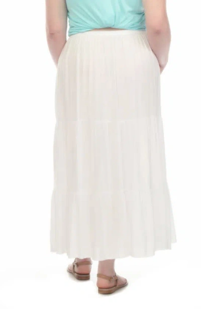 Shop Boho Me Tiered Maxi Skirt In White