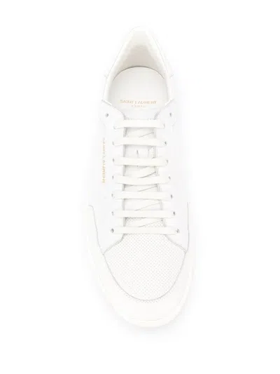 Shop Saint Laurent Court Classic Sl/10 Sneaker In White