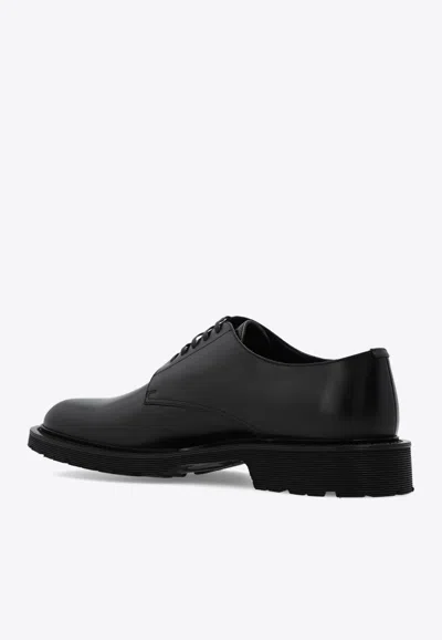 Shop Saint Laurent Army Leather Derby Lace-up Shoes In Black