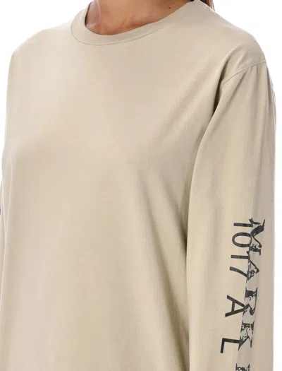 Shop Alyx 1017  9sm Long-sleeved Graphic T-shirt In Tan