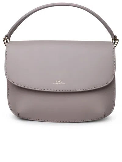 Shop Apc A.p.c. Dove Grey Leather Bag