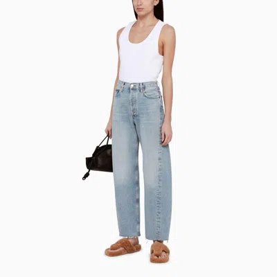 Agolde Low Curve Rigid Mid-rise Tapered Jeans In Force