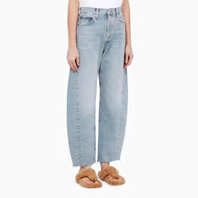 Agolde Low Curve Rigid Mid-rise Tapered Jeans In Force