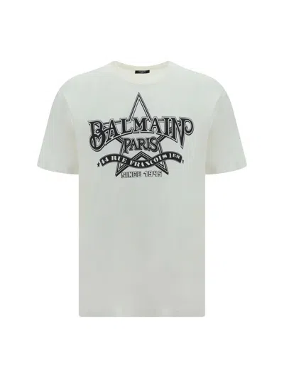 Shop Balmain T-shirts In Gab Blanc/noir