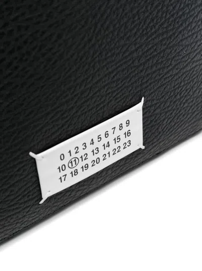Shop Maison Margiela Black '5ac Camera Medium' Crossbody Bag With Patch Logo In Leather Woman
