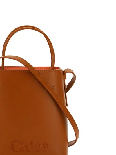 Shop Chloé Bucket Bags In Caramel