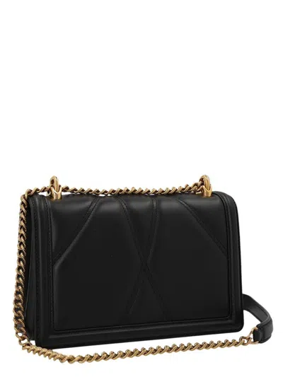 Shop Dolce & Gabbana 'devotion' Midi Crossbody Bag In Black