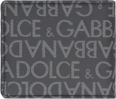 Shop Dolce & Gabbana All-over Logo Wallet In Black