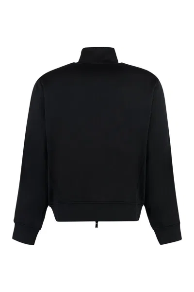 Shop Dsquared2 Dean Full-zip Nylon Sweatshirt In Black