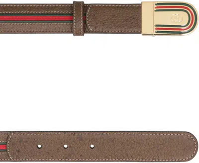 Shop Gucci Leather Belt In Brown