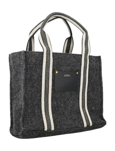 Shop Isabel Marant Aruba Small Tote Bag In Dark Grey