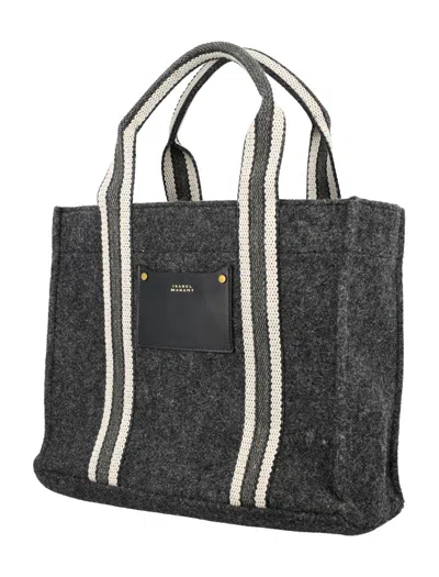 Shop Isabel Marant Aruba Small Tote Bag In Dark Grey